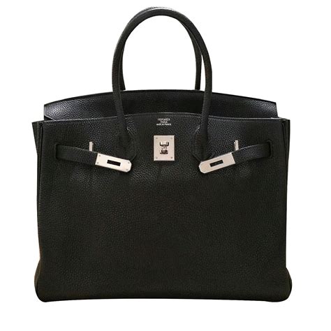 hermes black handbag|hermes handbags black leather.